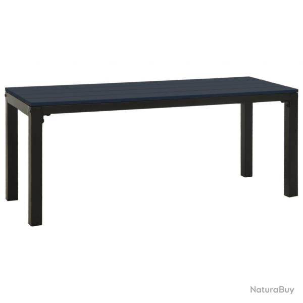 Banc de jardin meuble de patio d'extrieur terrasse 110 cm acier et wpc noir 02_0011164