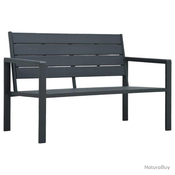 Banc de jardin meuble de patio d'extrieur terrasse 120 cm pehd gris aspect de bois 02_0011205