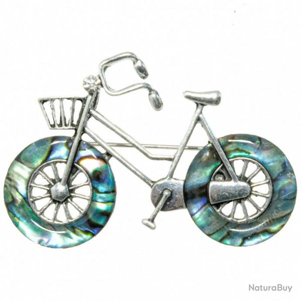 Broche bicyclette avec nacre abalone