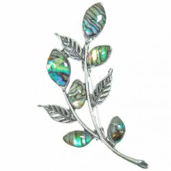 Broche petite branche avec nacre abalone