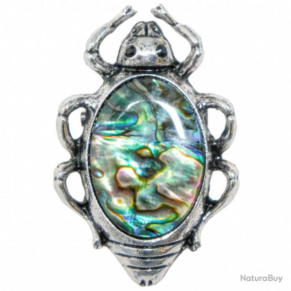 Broche coloptre avec nacre abalone