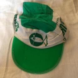 1 casquette Sensas blanc vert visière plastique pêche occasion collection