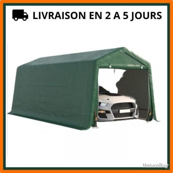 Garage pour voiture 6 x 2,62 m - Anti-UV - Impermable - 180 g/m - Livraison gratuite - Vert
