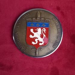 médaille en bronze     Association des  " officiers de réserve de LYON "   le blason est en émail