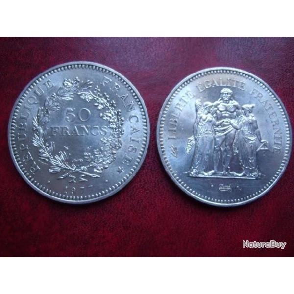 FRANCE = UNE PIECE DE 50 FRANCS DE 1977 EN ARGENT Monnaies (10533624) FRANCE = UNE PIECE DE 50 FRANCS DE 1977 EN ARGENT Monnaies (10533624)