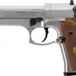 Pistolet à plomb 4.5 mm UMAREX - BERETTA 92 FS (4 joules max) Nickel Bois
