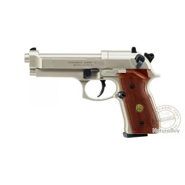 Pistolet  plomb 4.5 mm UMAREX - BERETTA 92 FS (4 joules max) Nickel Bois