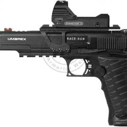 Pistolet à plomb CO2 4.5 mm BB UMAREX Race Gun Set + Viseur point vert (2,6 joules)