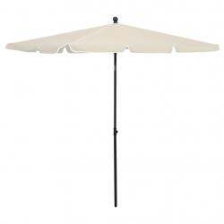 Parasol de jardin avec mât 210 x 140 cm sable 02_0008328