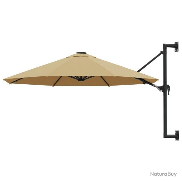 Parasol mural avec mt mtallique 300 cm taupe 02_0008688