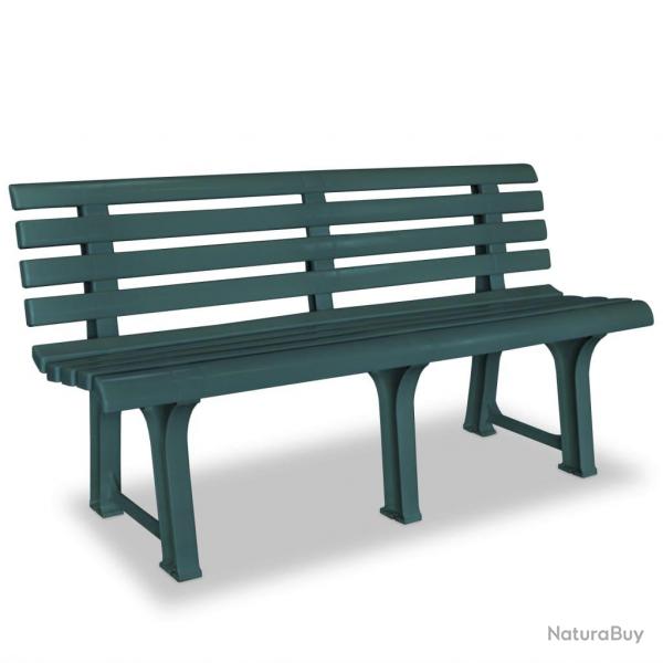 Banc de jardin meuble de patio d'extrieur terrasse 145,5 cm plastique vert 02_0011245