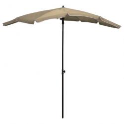 Parasol de jardin avec mât 200 x 130 cm taupe 02_0008321