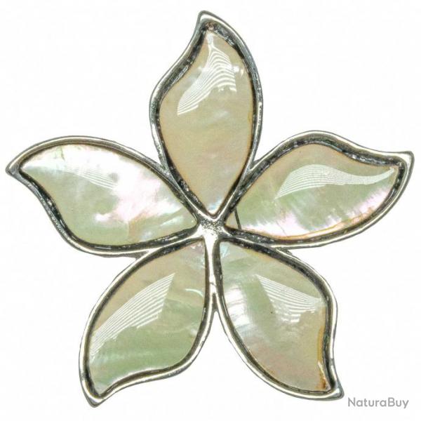 Broche fleur avec nacre blanche