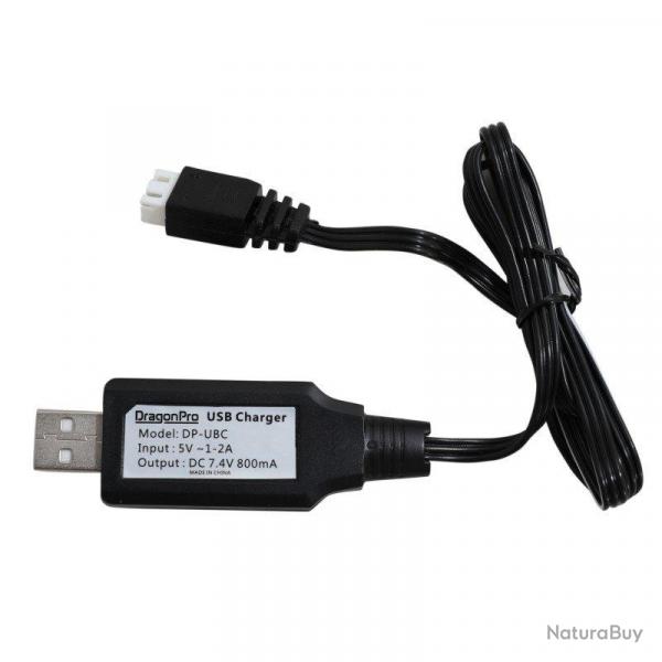 Chargeur Batterie LiPo 7,4v Cable USB (DragonPro)