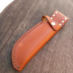 Fourreau de ceinture Artisanal en cuir marron pour couteaux de chasse Lame 18 cm