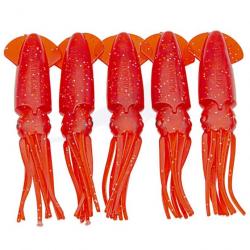 Squidnation Rubber Mauler Squids Red Sparkle 5 Inch - 14cm