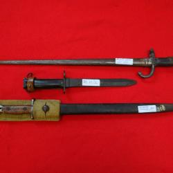 LOT DE BAIONNETTES MILITAIRE - MAS-ANGLAISE-FRANCAISE- EN L'ETAT -1. SANS PRIX DE RESERVE -