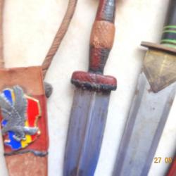 2 couteau couteaux  ethniques afrique desert sahara touareg tchad epervier chameau chamelier OPEX