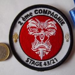 écusson militaire obsolète 2°compagnie stage 43/21 insigne collection