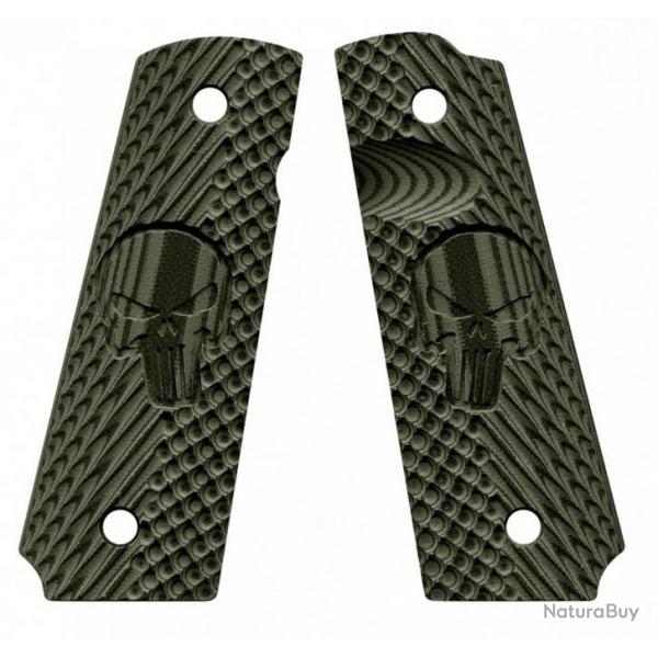 Plaquettes pour 1911 VZ GRIPS CK OPERATOR II - Edition THE PUNISHER Vert