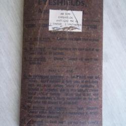Lunette eyeshields anti-gaz mk2 anglais / GB datée 1942