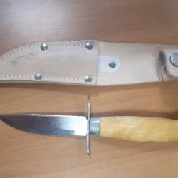 Couteau à bois MORAKNIV Scout 39 - Lame 87mm - Manche bouleau - Etui cuir