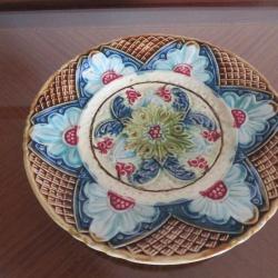 VINTAGE - RARE Assiette décorative en barbotine des années 20  (XXéme)
