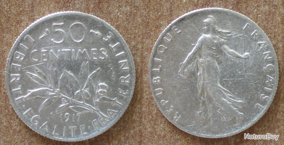 France 50 Centimes 1907 Piece Argent Semeuse Centime - Monnaies (11765051