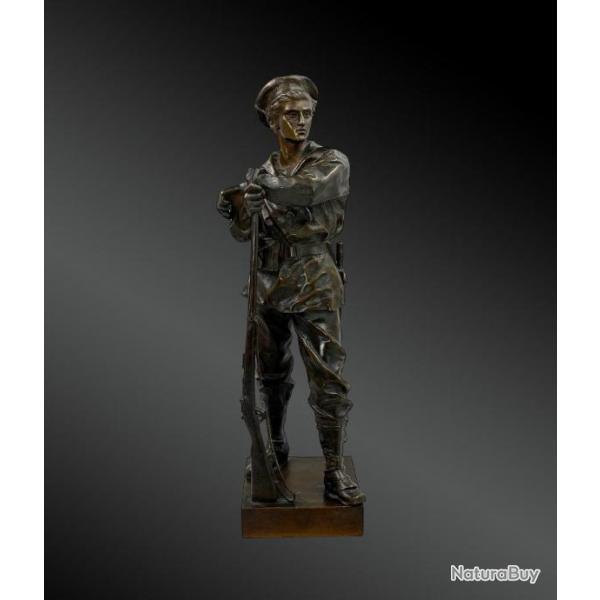 Croisy Aristide, Marin. Sculpture En Bronze France XIXme