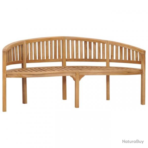 Banc de jardin meuble de patio d'extrieur terrasse en forme de banane 180 x 66 x 86 cm bois de tec