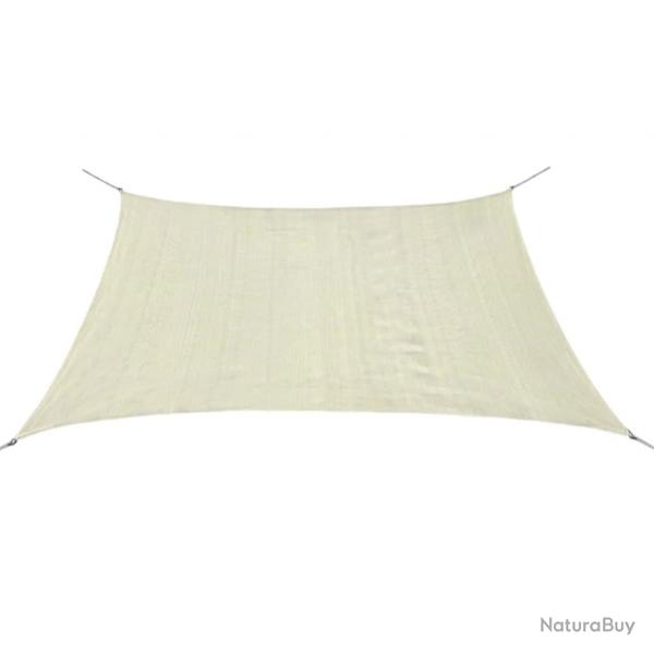Voile toile d'ombrage parasol PEHD carr 2 x 2 m crme 02_0009452