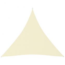 Voile toile d'ombrage parasol tissu oxford triangulaire 4 x 4 x 4 m crème 02_0009866