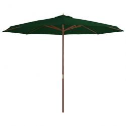 Parasol avec mât en bois 350 cm vert 02_0008131