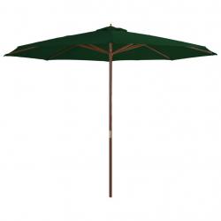 Parasol avec mât en bois 350 cm vert 02_0008131