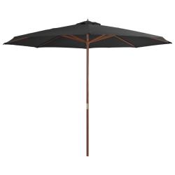 Parasol avec mât en bois 350 cm anthracite 02_0008126