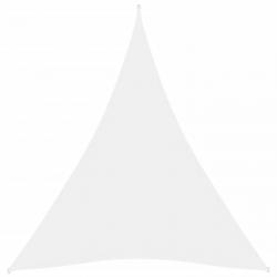 Voile toile d'ombrage parasol tissu oxford triangulaire 5 x 6 x 6 m blanc 02_0009924