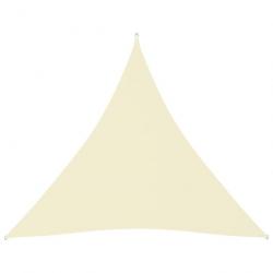 Voile toile d'ombrage parasol tissu oxford triangulaire 4,5 x 4,5 x 4,5 m crème 02_0009855