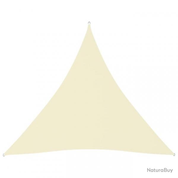 Voile toile d'ombrage parasol tissu oxford triangulaire 4,5 x 4,5 x 4,5 m crme 02_0009855