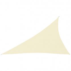 Voile toile d'ombrage parasol tissu oxford triangulaire 4 x 5 x 6,4 m crème 02_0009899