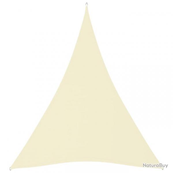Voile toile d'ombrage parasol tissu oxford triangulaire 3 x 4 x 4 m crme 02_0009837
