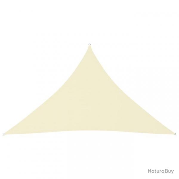 Voile toile d'ombrage parasol tissu oxford triangulaire 2,5 x 2,5 x 3,5 m crme 02_0009798