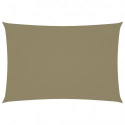 Voile toile d'ombrage parasol tissu oxford rectangulaire 3 x 5 m beige 02_0009679
