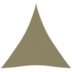 Voile d'ombrage parasol tissu oxford triangulaire 5 x 6 x 6 m beige 02_0009923