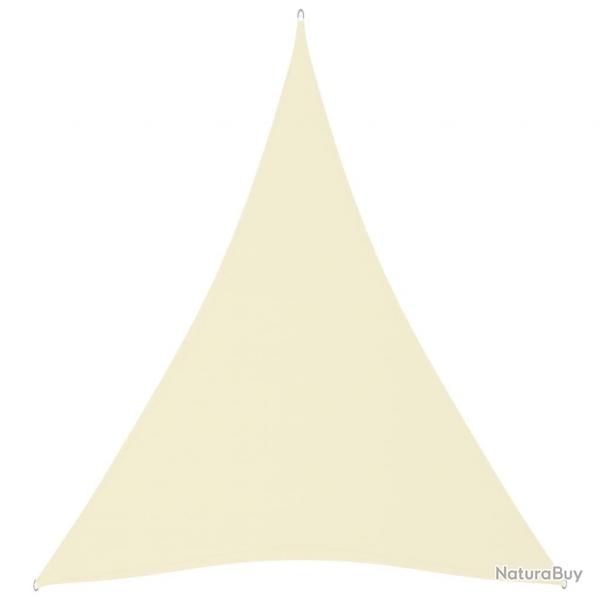 Voile d'ombrage parasol tissu oxford triangulaire 4 x 5 x 5 m crme 02_0009890