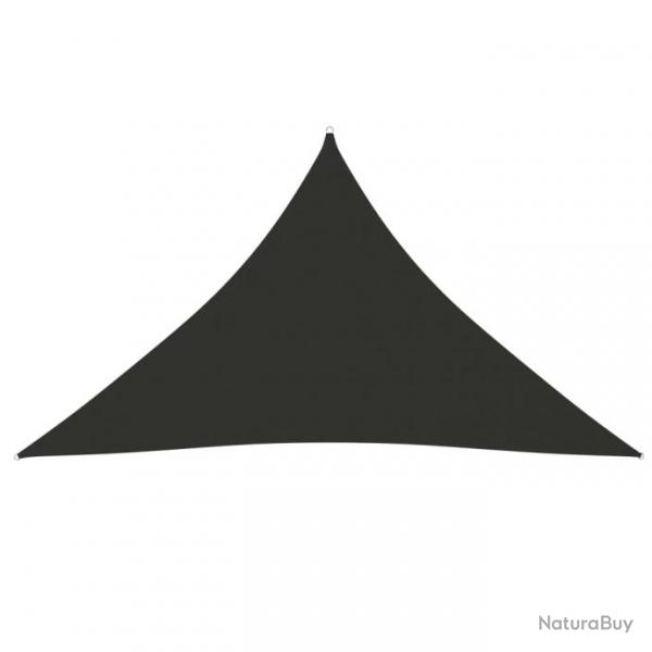 Voile d'ombrage parasol tissu oxford triangulaire 3,5 x 3,5 x 4,9 m anthracite 02_0009802