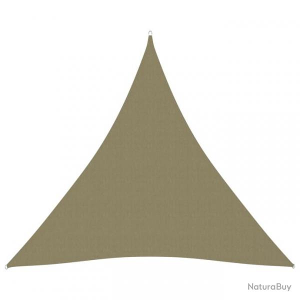 Voile d'ombrage parasol tissu oxford triangulaire 4,5 x 4,5 x 4,5 m beige 02_0009852