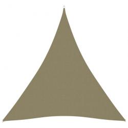Voile toile d'ombrage parasol tissu oxford triangulaire 3 x 4 x 4 m beige 02_0009835