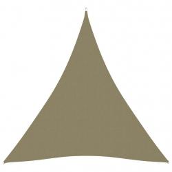 Voile toile d'ombrage parasol tissu oxford triangulaire 3 x 4 x 4 m beige 02_0009835