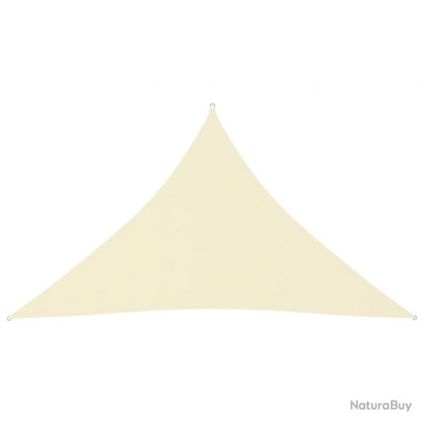 Voile d'ombrage parasol tissu oxford triangulaire 4 x 4 x 5,8 m crme 02_0009877