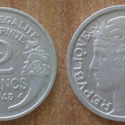 France 2 Francs 1948 Morlon Piece Aluminium Francs
